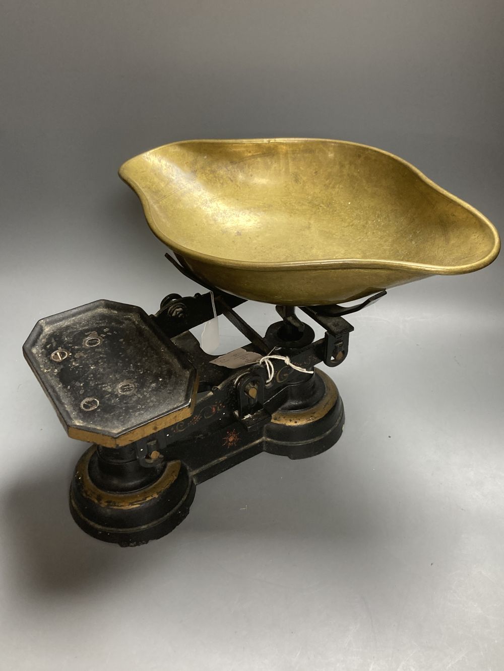 Victorian cast iron scales and scientific brass scales